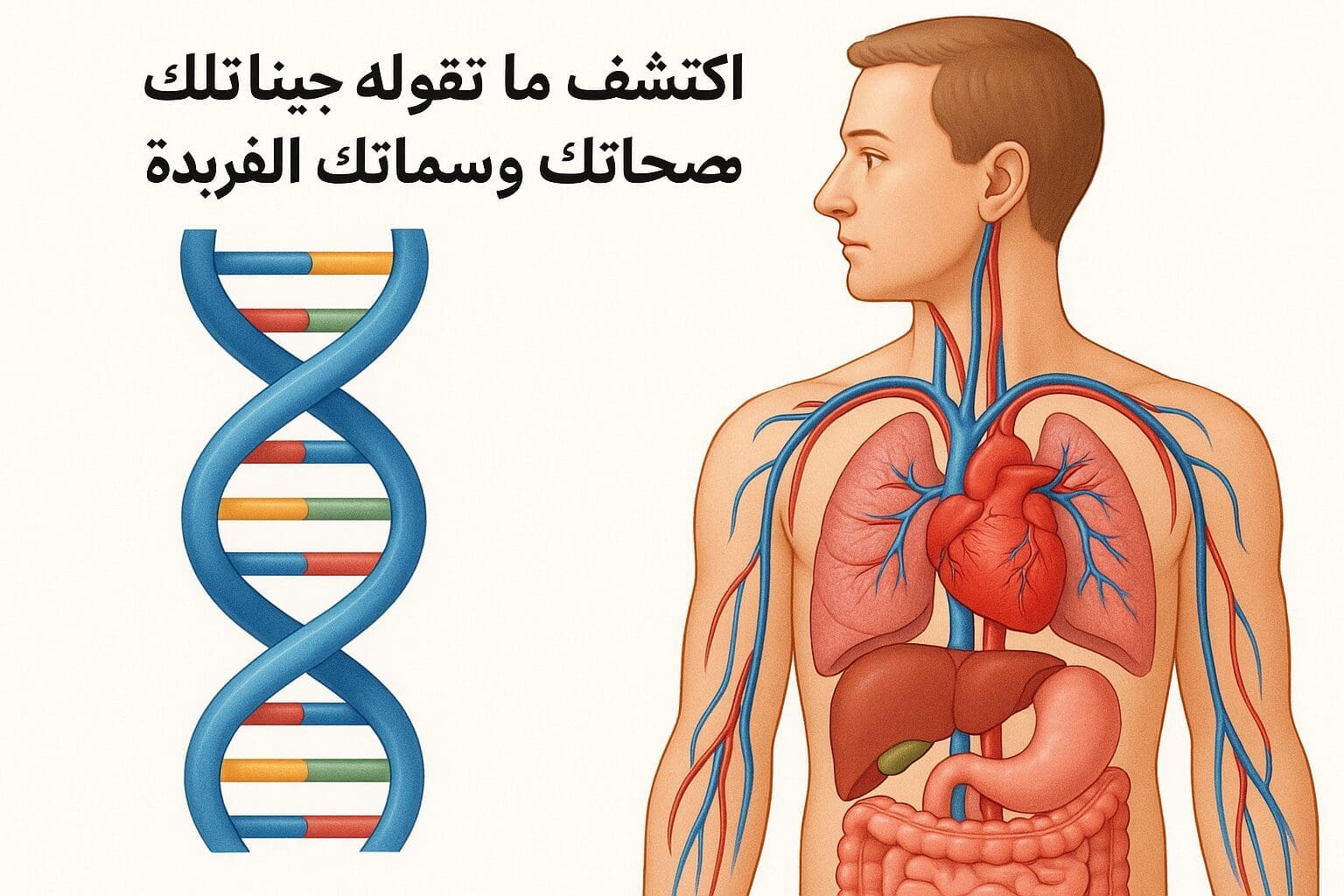 اكتشف ما تقوله جيناتك عن صحتك وسماتك الفريدة أشياء مدهشة تقولها جيناتك عنك اكتشف ما تقوله جيناتك عن صحتك وسماتك الفريدة