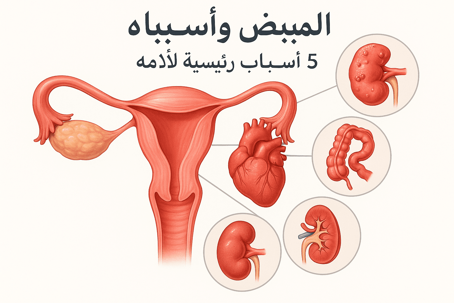 المبيض و 5 أسباب رئيسية لآلامه: دليل شامل