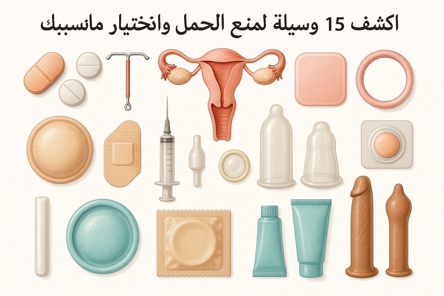 الحمل و 15 وسيلة لمنعه: دليلك الشامل لاتخاذ قرارات مستنيرة الحمل الحمل و 15 وسيلة لمنعه: دليلك الشامل لاتخاذ قرارات مستنيرة