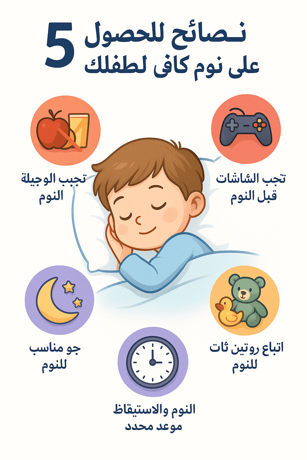 5 نصائح للحصول على نوم كافٍ لطفلك