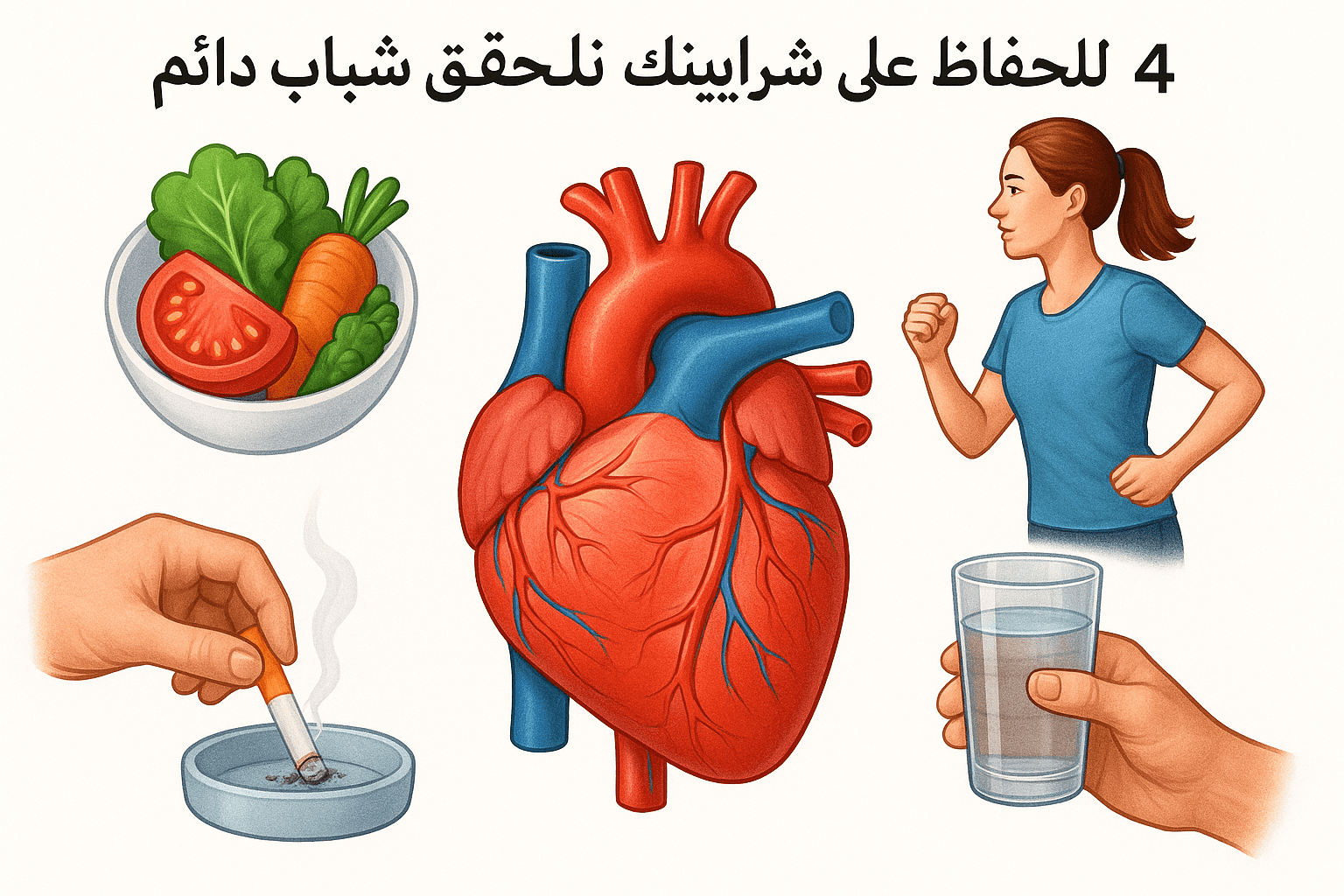 4 طرق للحفاظ على شرايينك شابة لتحقيق شباب دائم