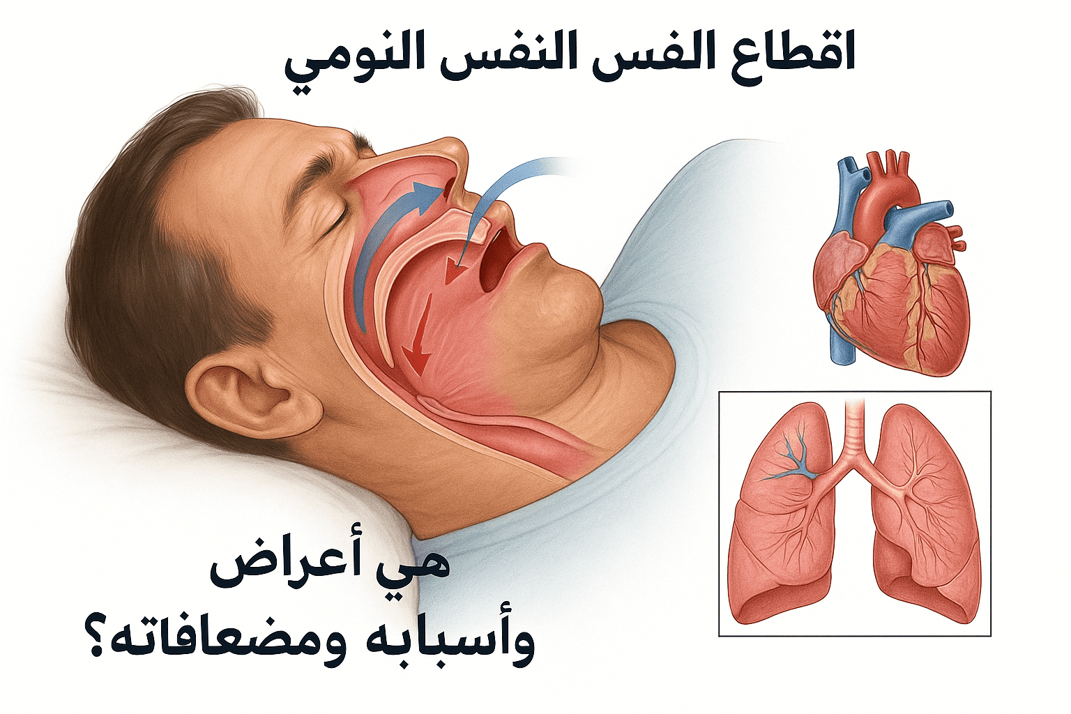 ما هي أعراض انقطاع النفس النومي وأسبابه ومضاعفاته؟